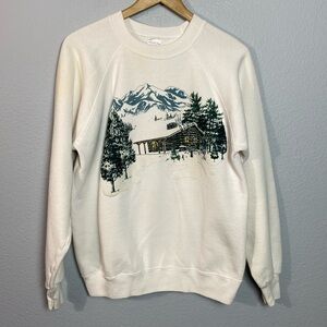 Vintage Winter Scene Holiday‎ Crewneck